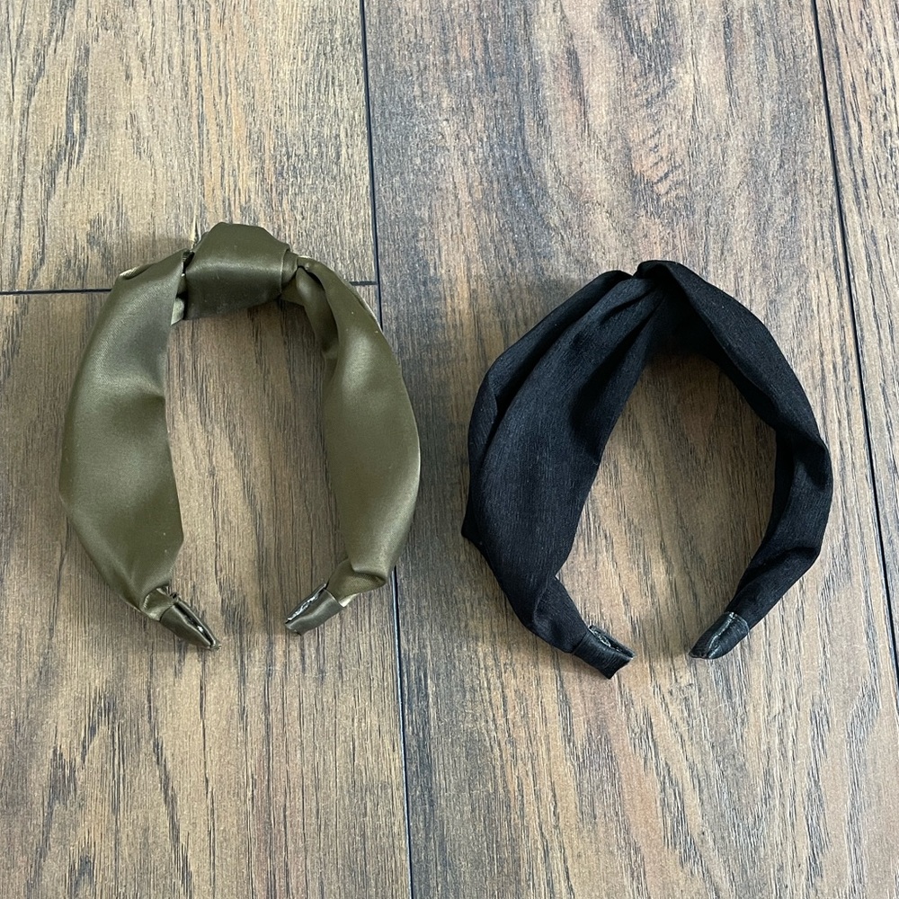 (2/$15) H&M Olive Green and Black Headbands